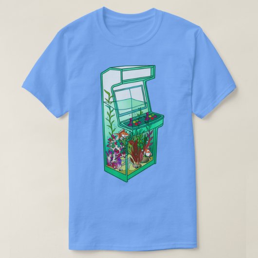 retro arcade aquarium t-shirt (Design voorkant)