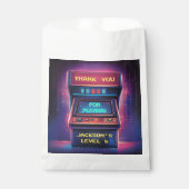 Retro Arcade Bedankt Verjaardagsfeest Sticker Bedankzakje (Voorkant)