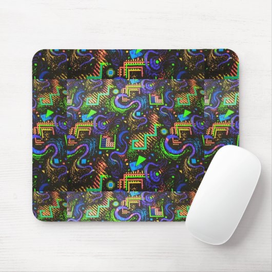 Retro Arcade Carpet Design Mousepad Muismat (Met muis)