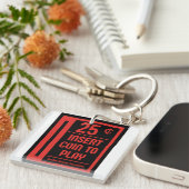 Retro Arcade Coin Slot Shirt Sleutelhanger (Voorkant Rechts)