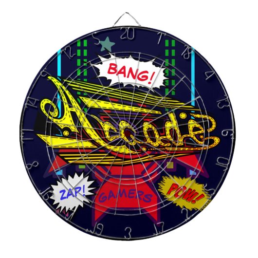 Retro Arcade Decor Dartbord (Voorkant)
