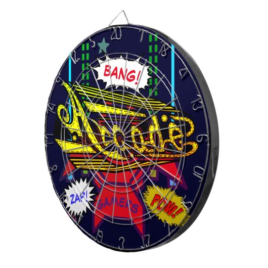 Retro Arcade Decor Dartbord (Voorkant Rechts)