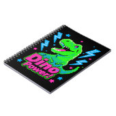 Retro Arcade Dino Power Pixel T-Rex Notitieboek (Linkerzijde)