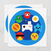 Retro Arcade Fun Kaart (Voorkant / Achterkant)