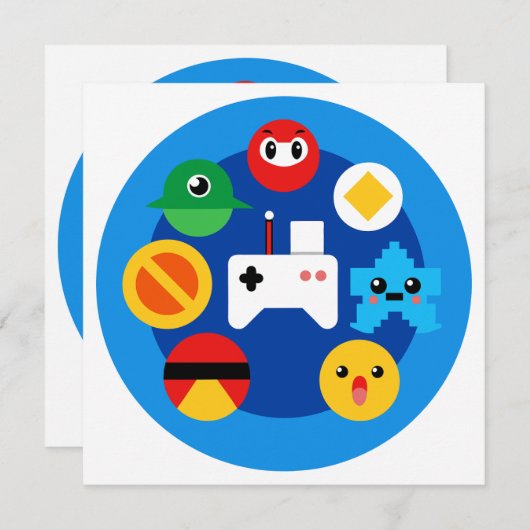 Retro Arcade Fun Kaart (Voorkant / Achterkant)