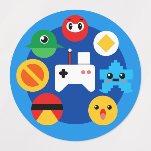 Retro Arcade Fun Labels (Design 1)