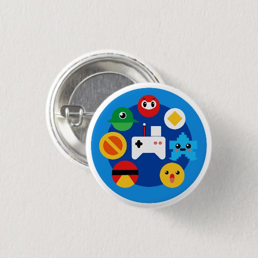 Retro Arcade Fun Ronde Button 3,2 Cm (Voorkant /achterkant)