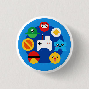 Retro Arcade Fun Ronde Button 3,2 Cm