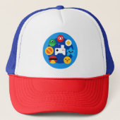 Retro Arcade Fun Trucker Pet (Voorkant)