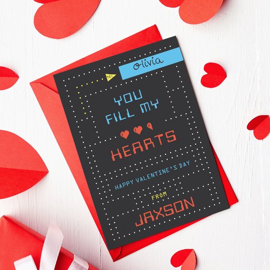 Retro Arcade Game Classroom Valentijnsdag Kaart