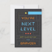 Retro Arcade Game Classroom Valentijnsdag Kaart (Voorkant)