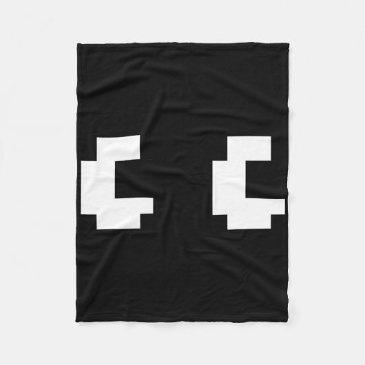 Retro Arcade Game Ghost Eyes 80s Halloween Groep C Fleece Deken (Voorkant)