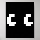 Retro Arcade Game Ghost Eyes 80s Halloween Groep C Poster (Voorkant)