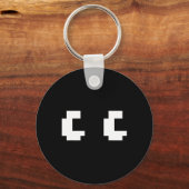 Retro Arcade Game Ghost Eyes 80s Halloween Groep C Sleutelhanger (Voorkant)