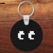 Retro Arcade Game Ghost Eyes Halloween Group Costu Sleutelhanger (Voorkant)