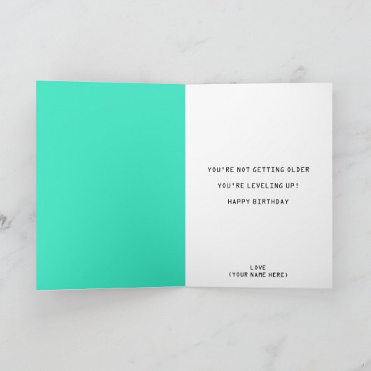 Retro Arcade Game Kinder 1e verjaardag Bedankkaart (Binnen)