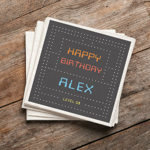 Retro Arcade Game Kinderen Birthday Party Servet