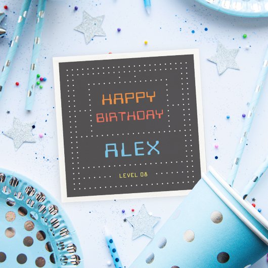 Retro Arcade Game Kinderen Birthday Party Servet