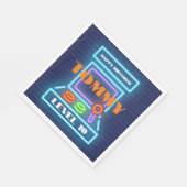 Retro Arcade Game Verjaardagsfeest Servet (Hoek)