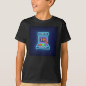 Retro Arcade Game Verjaardagsfeest T-shirt (Voorkant)