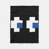 Retro Arcade Gaming Halloween Ghost Partner Group Fleece Deken (Voorkant)