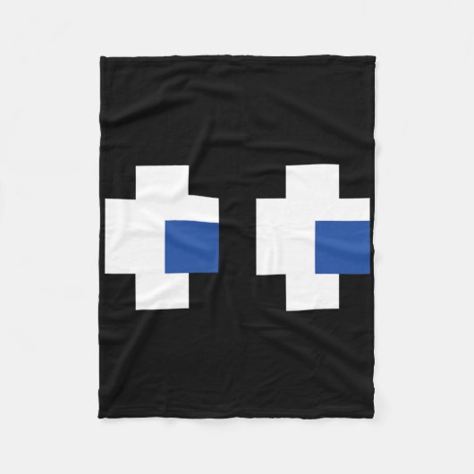 Retro Arcade Gaming Halloween Ghost Partner Group Fleece Deken (Voorkant)