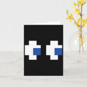 Retro Arcade Gaming Halloween Ghost Partner Group Kaart (Gele Bloem)