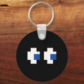 Retro Arcade Gaming Halloween Ghost Partner Group Sleutelhanger (Voorkant)