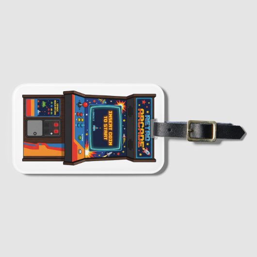 Retro Arcade Gaming iPhone 17 Pro Max Hoesje Bagagelabel (Voorkant (horizontaal))