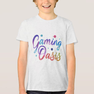 Retro Arcade Gaming Oasis T-shirt" Tri-Blend Shirt