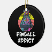 Retro  Arcade Gift Mannen of Women Pinball Keramisch Ornament (Links)