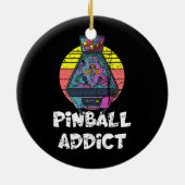Retro  Arcade Gift Mannen of Women Pinball Keramisch Ornament (Achterkant)