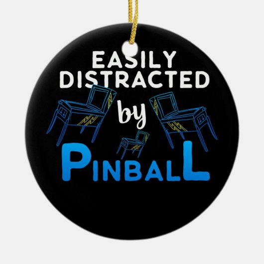 Retro  Arcade Gift Mannen of Women Pinball Keramisch Ornament (Voorkant)