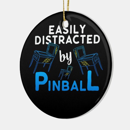 Retro  Arcade Gift Mannen of Women Pinball Keramisch Ornament (Links)