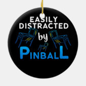 Retro  Arcade Gift Mannen of Women Pinball Keramisch Ornament (Achterkant)