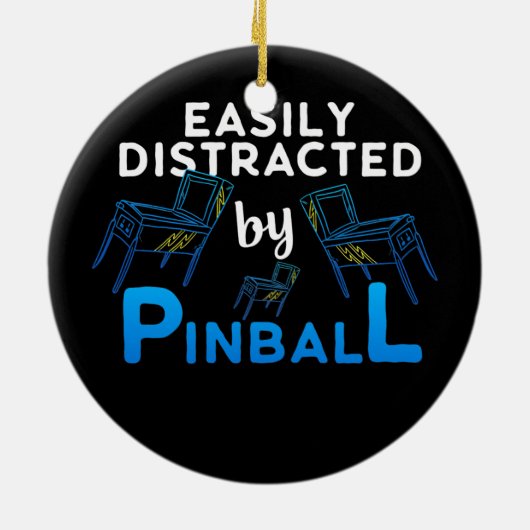 Retro  Arcade Gift Mannen of Women Pinball Keramisch Ornament (Achterkant)