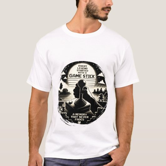 Retro Arcade Joystick Gamer T-Shirt Ontwerp (Voorkant)