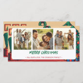 Retro Arcade Kerst Kaart met Foto's (Voorkant / Achterkant)