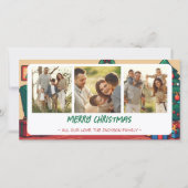 Retro Arcade Kerst Kaart met Foto's (Voorkant)