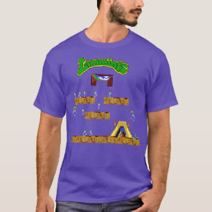 RETRO ARCADE LEMMINGS PIXEL ART ILLUSTRATIE T-SHIRT
