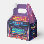 Retro Arcade Level Up Verjaardagsfeest Geschenkdoo Bedankdoosjes (Voorkant Zijde)