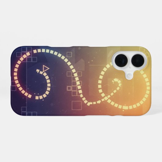 Retro Arcade Loop iPhone 16 Hoesje (Achterkant horizontaal)