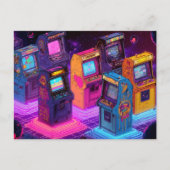 Retro Arcade Machines Briefkaart (Voorkant)