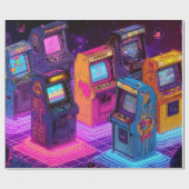 Retro Arcade Machines Cadeaupapier (Vlak)
