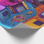 Retro Arcade Machines Cadeaupapier (Hoek)