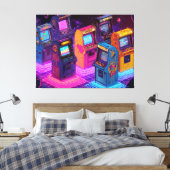 Retro Arcade Machines Canvas Afdruk (Insitu (Slaapkamer))