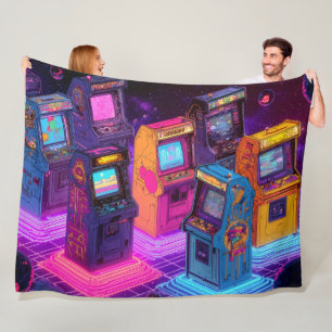 Retro Arcade Machines Fleece Deken