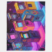 Retro Arcade Machines Fleece Deken (Voorkant)