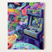 Retro Arcade Machines in de Ruimte Planner (Achterkant)