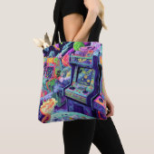 Retro Arcade Machines in de Ruimte Tote Bag (Dichtbij)